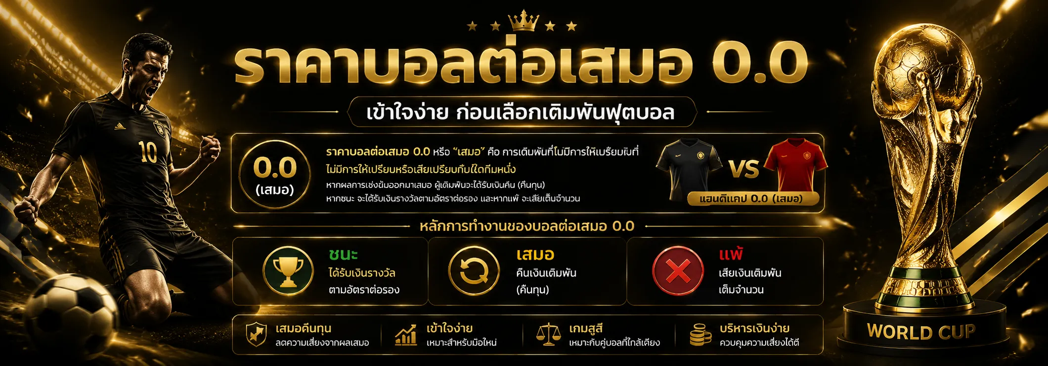 ราคาบอลต่อเสมอ 0.0
